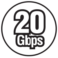 20Gbps Thunderbolt 2 Interface Icon