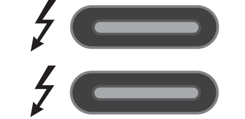 Thunderbolt 40Gbps Ports Icons