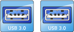 USB 3.0 Ports Illustration